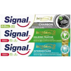 Signal, lot de 3 dentifrices Integral8