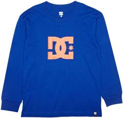 DC Shoes T - Maglietta con Logo, Ragazzo, Bambina, T-Shirt, DTBJE022, Blu Reale, X-Large