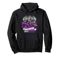 Womens Chapter 62 Fabulous Since 1963 62nd Birthday Queen Felpa con Cappuccio