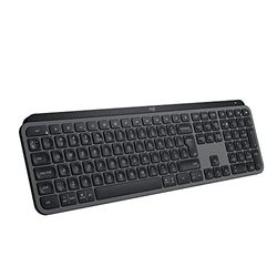 Logitech MX Keys S draadloos toetsenbord, laag profiel, precies en stil typen, programmeerbaar, verlicht, Bluetooth, oplaadbaar, voor Windows PC/Linux/Chrome/Mac - Grafiet, Belgisch QWERTY indeling