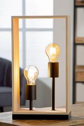 Table lamp, Wood, natural colors, PU 1, L. 12 cm, W. 22 cm, H. 40 cm
