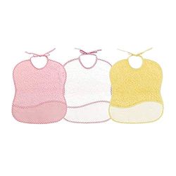 Ti TIN – 3-pack korsnäshaklapp av 100% bomull med mycket mjuk känsla, rosa, 25 x 30 cm