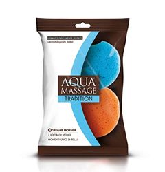 Aqua Massage Tradition 2 Spugne Morbide, 1 Confezione con 2 Spugne