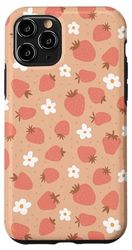 Carcasa para iPhone 11 Pro Cottage Core Fresas y Flores