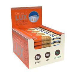 Premium LUX Protein Flapjack Bars - High Protein, Low Sugar Snack – Bodybuilding Warehouse - Blueberry Yogurt (24 x 75g)