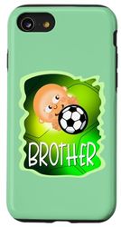 Coque pour iPhone SE (2020) / 7 / 8 Bébé Annoncer Grossesse Football Frère