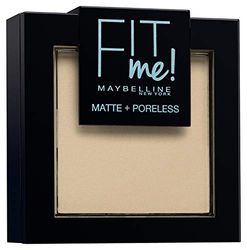 Maybelline New-York - Polvere compatta Fit Me Matte & Poreless - Pelle normale e grassa, 105 avorio naturale, 9 g