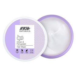 Nykaa Naturals Hair Mask-Anti-Hairfall, Strengthens Hair, Prevents Hair Loss and Thinning, Deep Nourishing-100% Natural Actives, for All Hair Types, Men and Women 200ml (Onion & Fenugreek)