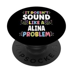 ALINA Personalized Women's Gift Custom ALINA PopSockets PopGrip Adhesivo