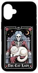 La Dama del Gato Tarot Tarjeta Esqueleto Gato mamá teléfono Carcasa para iPhone 16 Plus