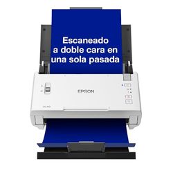 EPSON WorkForce DS-410 Scanner de documentos A4, 600 DPI, modo A3, manual USB, ADF, duplex, deteção de alimentação dupla, proteção de papel, 26 ppm, design compacto