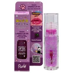 RUDE Manga Collection Manga Sparkle Lip Oil i Grape: Fuktgivande glans för dina läppar