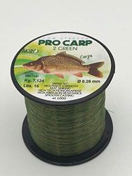 Akiro PRO-Carp 2 Unisex Adult Fishing Line, unisex adult, AMCARP2GR1000.040, dark green, 0.4 mm
