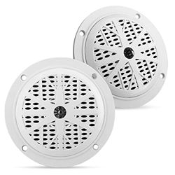 Pyle PLMR41W - Sistema de altavoces estéreo dual impermeable de 4", blanco