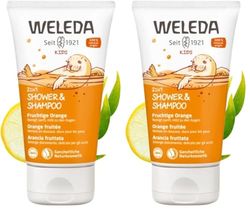 Weleda Happy Orange Kids 2 in1 Shampoo and Body Wash, 150 ml (Pack of 2)