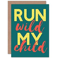 Fine Art Prints Kids Run Wild my Child Arrows Greetings Card