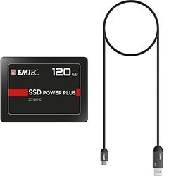 Emtec Pack de Stockage Design, Performant et Sécurisé : Disque SSD Interne - 2.5'' - SATA - 120 GB + Clé USB - 3.1-32 Go