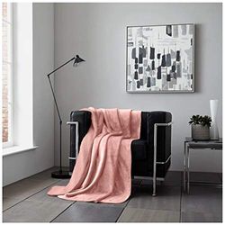 GC GAVENO CAVAILIA Coperta in flanella soffice, morbida e accogliente, coperta termica sherpa, coperta calda per letto, rosa cipria, 150 x 200 cm