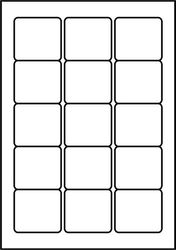 SmithPackaging A4 Self Adhesive Address Labels, 15 Labels Per Sheet, 100 Sheets, 59 x 51mm 1500 Labels