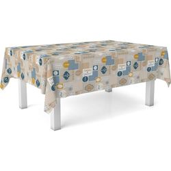 ECOMMERC3 | Oilcloth Tablecloth Size 220 x 140 cm Stain Repellent – Cuisine Blue Oilcloth Tablecloth 100% Made in Spain Do Not Bleed Liquids