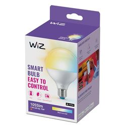 WiZ Tunable White - Smart LED belysning (WiFi och Bluetooth),75W, G95, E27, 2700-6500 Kelvin, Dimbar i kallvitt till varmvitt