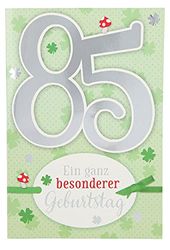 Depesche 5698.107 Gefeliciteerde kaart met muziek voor de 85e verjaardag, originele verjaardagskaart met bijpassende spreuk en binnentekst, incl. envelop, 17,5 x 12 cm
