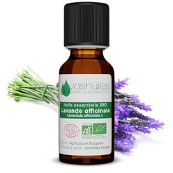 Huile Essentielle BIO de Lavande Officinale - 100% Pure et Naturelle - HEBBD et ECOCERT - Utilisation Polyvalente - Huile Essentielle Apaisante avec Parfum Frais - 5ml - VOSHUILES