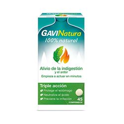 GaviNatura para el Alivio de la Indigestión y el Ardor, Triple Acción, 45 comprimidos (Paquete de 2)