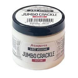 Stamperia - Jumbo Crackle Step 1, Crackling Paste for Crafts, Furniture, Mixed Media Projects, and More, Creates Cracked Effect for Added Texture, Water Based (200ml)