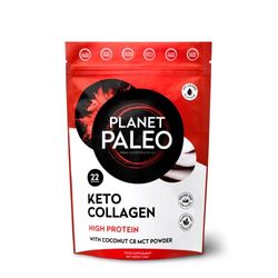 Planet Paleo Keto Collagen Powder (220g, 22 Servings) - Grass-Fed, High Protein, with MCT Powder - Low Carb, Creamer, Non-GMO, Halal - Fitness Recovery, Ketogenic Boost