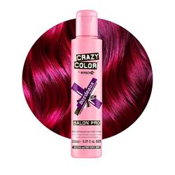 Crazy Color Bordeaux Semi-Permanent Hair Dye. Highly Pigmented Plum Wine Conditioning & Oil Nourishing Vegan Formula | No Bleach or Ammonia | Limited Edition 150ml Size