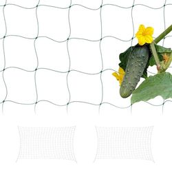 Relaxdays Spaljé set om 3, för växthus, 180 x 500 cm, växtstöd gurkor, maskstorlek 10 cm, växthusnät, PE, grön