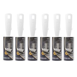 Lot de 6 Rouleaux Anti-Peluches Korbond 7,4 m -294 Feuilles adhésives faciles à peler Élimine Les Peluches du Tissu -pour Tous Types DE Tissus - Ne Laisse Pas DE Trace - Inodore