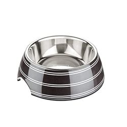 HUNTER Silda - Ciotola in melamina, con ciotola in acciaio inox, 700 ml, colore: antracite/bianco