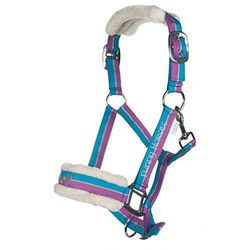 HKM Halster-Funny Horses 3 Violet/Aqua/Zilver Pony