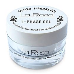 La Rosa Glasfibergel klar för gelnaglar – 1-fas gel – Finishgel uppbyggbar gel lim – transparent – Premium Line – 30 ml