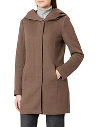 ONLY Classic Coat Abrigo, Hot Fudge/Melange, S para Mujer