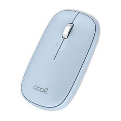 Cool Slim Silent 2-in-1 Wireless Mouse (Bluetooth + USB Adap) Sky Blue