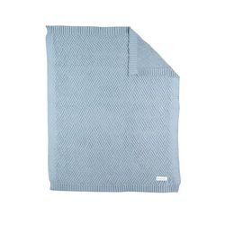NOUKIE'S - Gebreide deken - Mix & Match - Hemelsblauw - 75 x 100 cm