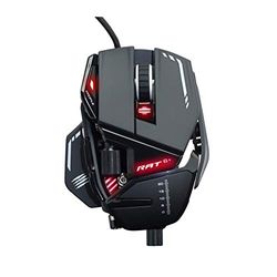 Mad Catz MR05DCINBL000-0 R.A.T. 8+ - Ratón (mano derecha, Óptico, USB, 16000 DPI, 16000 pps, Negro), rojo