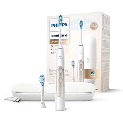 Philips Sonicare ExpertClean 7500: cepillo dental eléctrico con 1 cabezal de cepillado G3 Gum Care y 1 cabezal de cepillado C3 Plaque Defence, estuche de viaje, blanco (modelo HX9691/02)