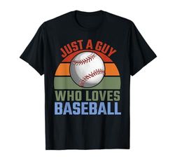Solo un ragazzo che ama il giocatore di baseball vintage Maglietta