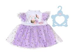 Baby Annabell Lilac Tutu Dress 710296 - Lilac Tutu Dress with Delicate Tulle and Gold Stars for 43cm Dolls - Suitable for Children from 3 Years Old