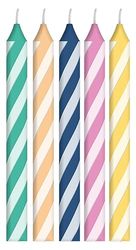 Folat 24259 taartkaarsen Sweet Twist-10 stuks - 6 cm verjaardagskaarsen voor verjaardag, verjaardagsdecoratie, voor kinderfeesten, bruiloften, bedrijfsfeesten, jubilea, meerkleurig, 10 cm