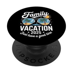 Cita divertida de vacaciones familiares 2025 PopSockets PopGrip Adhesivo