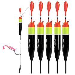 THKFISH Bobine da Pesca Galleggianti Antiscivolo di Balsa per Crappie - 1/2 oz (4,13 "x 0,75" x 7,821 cm) - 5 Pezzi