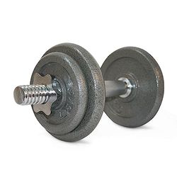 TITAN LIFE Unisex – Vuxen Dumbbell 10 kg. Justerbar Gjutjärn 1 st, grå, en storlek