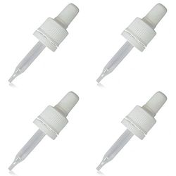 Lot de 4 pipettes Compte-Gouttes pour flacons d' Huiles Essentielles 10ml