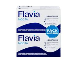 FLAVIA Nocta 2 uds x 30 Comprimidos, Alivia los Síntomas de la Menopausia, Isoflavonas de Soja y Melatonina, Mejora el Sueño, Bienestar de los Huesos, Disminuye Cansancio y Fatiga, Estudios Clínicos