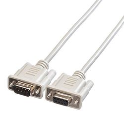 ROLINE RS232 kabeluttag | Crossover kabel | Anslut två datorer grå 3 m